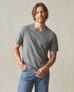 Men's Premium Slub V-Neck Tee - Lava Smoke